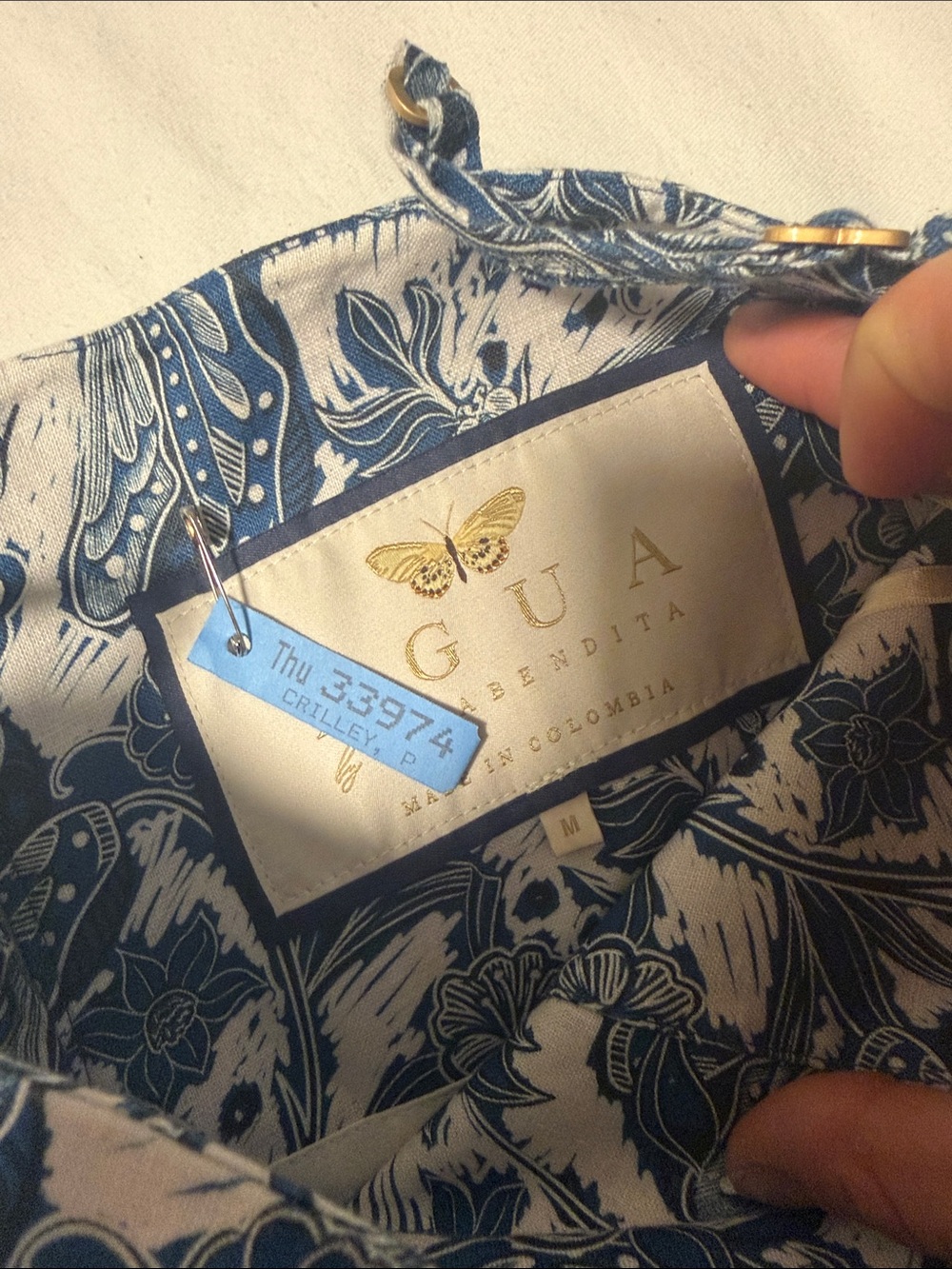 Agua by Agua Bendita Blue and White Floral Maxi Dress - Picture 5 of 5